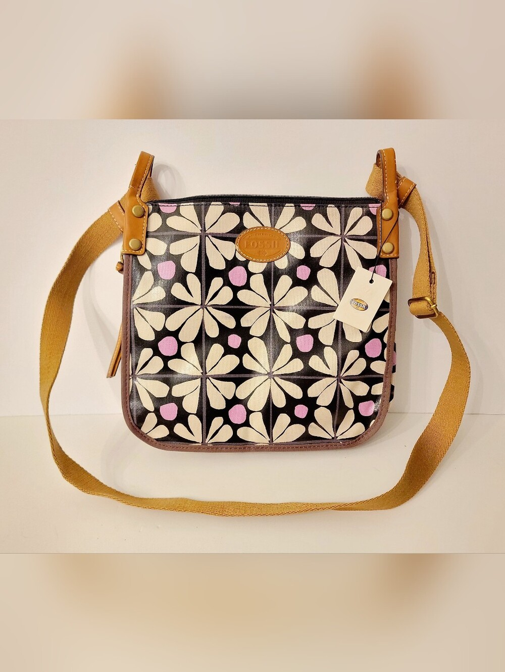 Fossil Y2K Shoulder Bag Crossbody Vintage Purse Keyper Floral Bag NEW w/ TAG 🌸